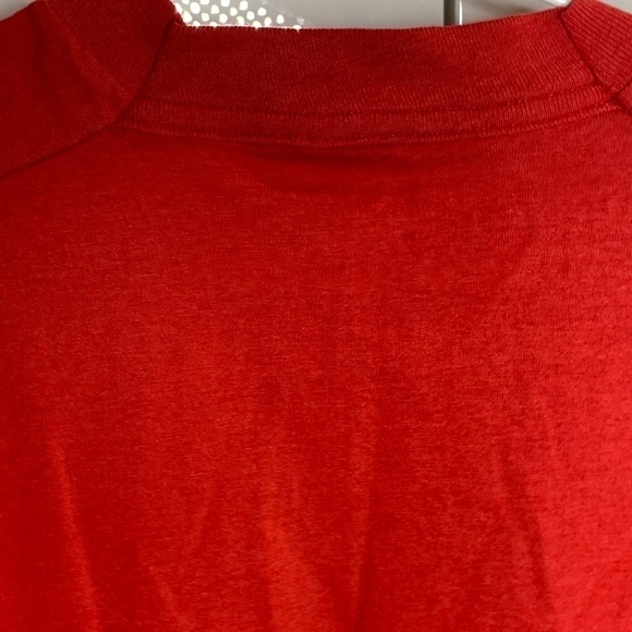 Vintage  BEST Fruit of the Loom Red T Shirt Blank Size Large USA Single Stitch - Picture 10 of 10